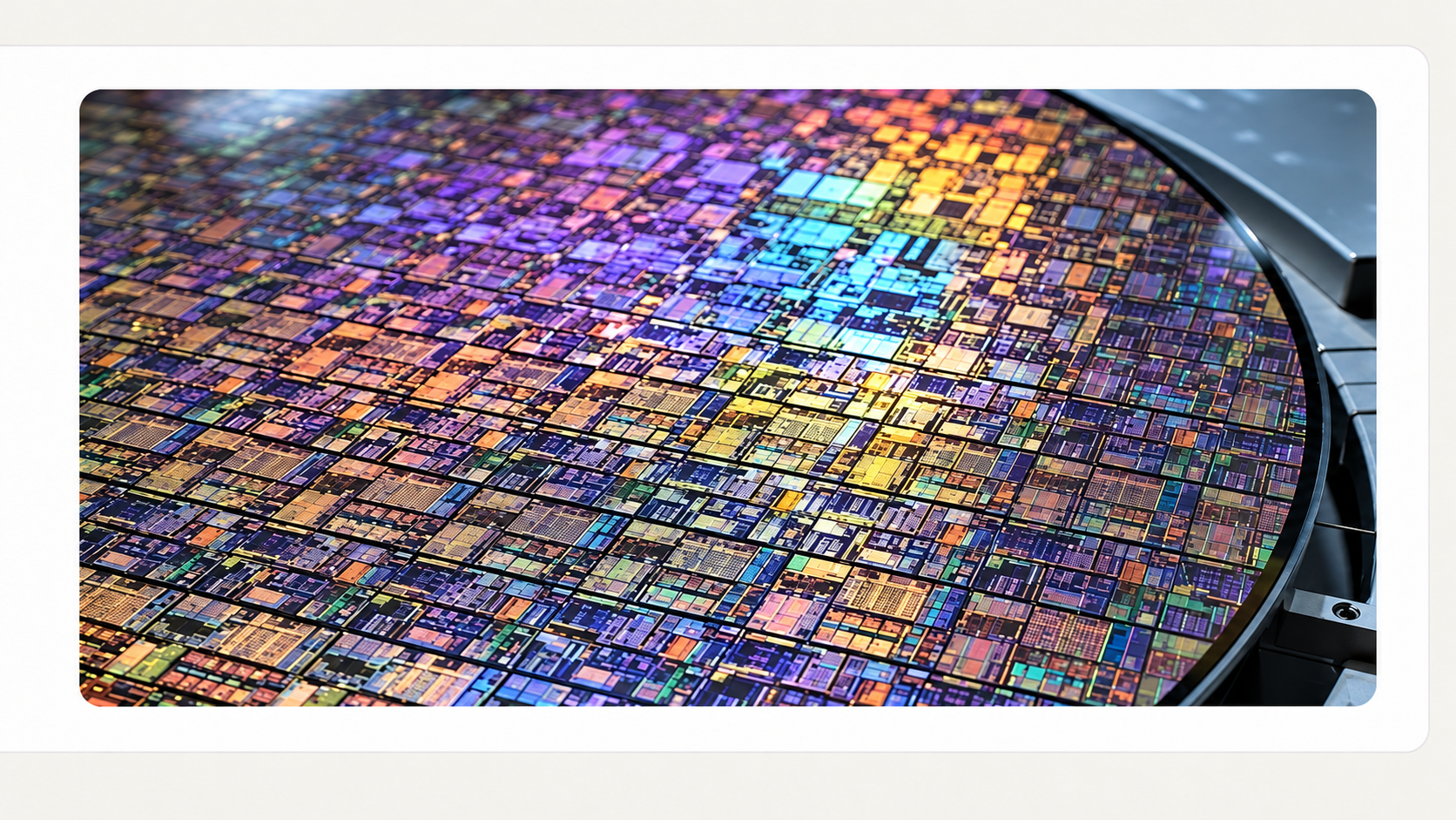 Semiconductor wafer in a cleanroom inspection environment